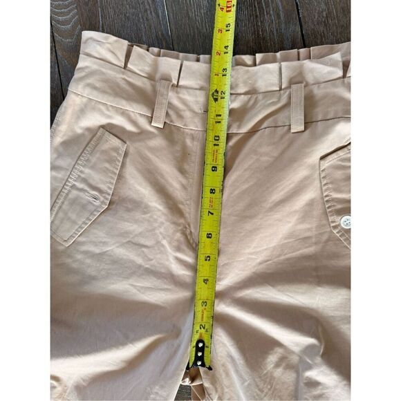 NWOT Notes Du Nord High Waist Ruffled Casual Cargo Pants in Tan Size 36 - Picture 9 of 9